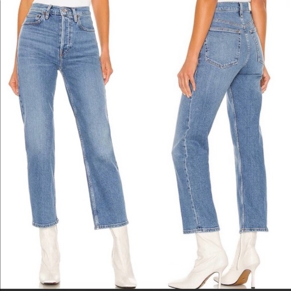 Re/Done Denim - NWT RE/DONE Originals 70s Stove Pipe High Rise Jeans in Blue Shadow Size 32